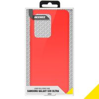 Accezz Liquid Silikoncase Samsung Galaxy S20 Ultra - Rot