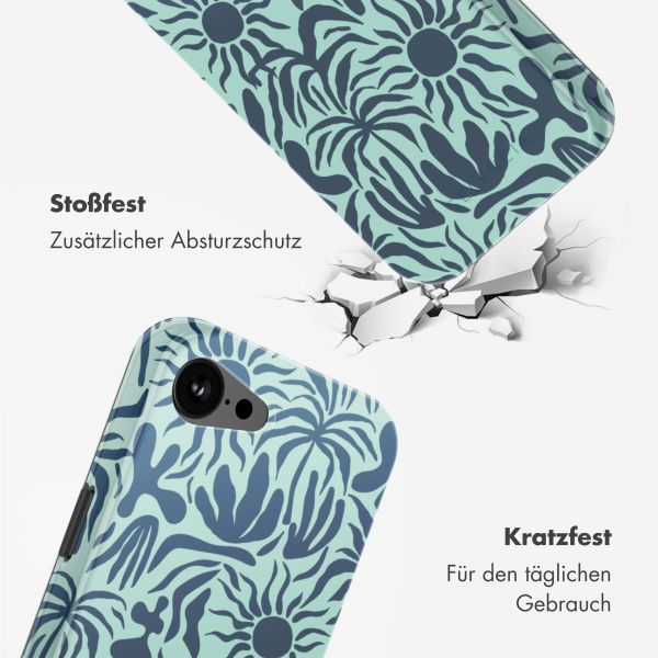 Selencia Vivid Rückabdeckung mit MagSafe Apple iPhone 16e - Tropical Vibes Light Blue