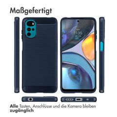 imoshion Brushed Back Cover Motorola Moto G22 - Dunkelblau