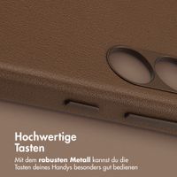Accezz MagSafe Leather Backcover Samsung Galaxy S25 - Kaffeebraun