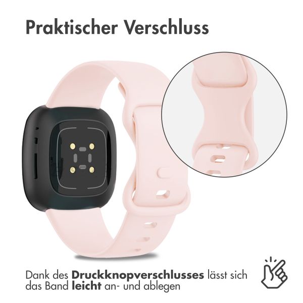 imoshion Silikon-Armband⁺ für Fitbit Versa 4 / 3 / Sense (2) - Rosa