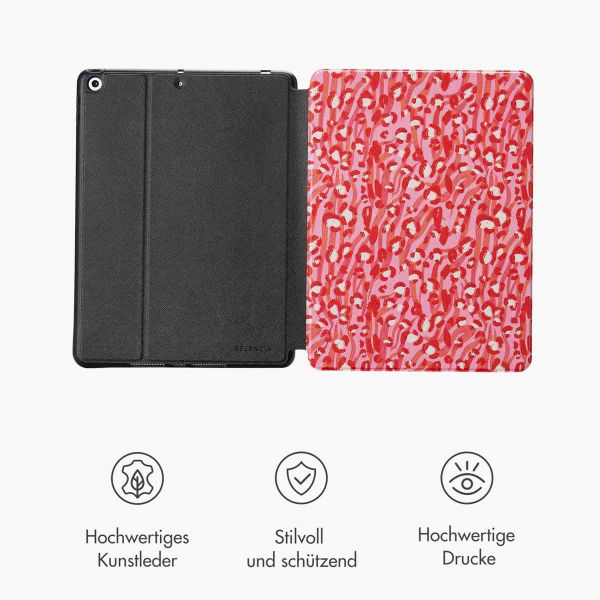 Selencia Vivid Klapphülle Apple iPad 9 (2021) 10.2 Zoll / iPad 8 (2020) 10.2 Zoll / iPad 7 (2019) 10.2 Zoll - Wild Spots Lipstick