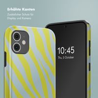 Selencia Vivid Back Cover Apple iPhone 11 - Zebra Winter Sky Titanium Yellow