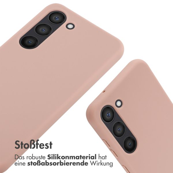 imoshion Silikonhülle mit Band für das Samsung Galaxy S23 - Sand Pink