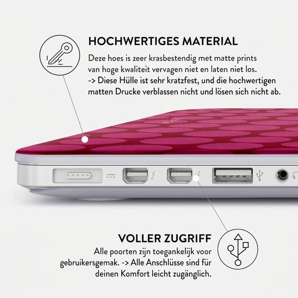 Burga Hardshell Hülle Apple MacBook Air 13 Zoll (2022 / 2024 M3 / 2025 M4 / 2026 M5) - Reset Button
