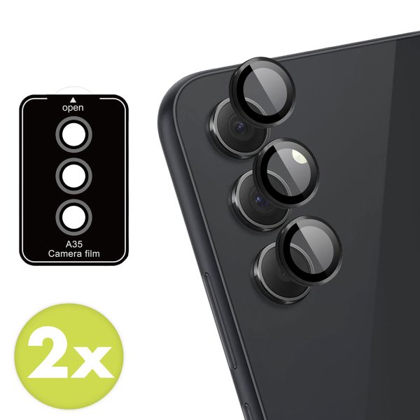 imoshion 2er-Pack Objektivschutz für Kamera für das Samsung Galaxy A35 - Schwarz