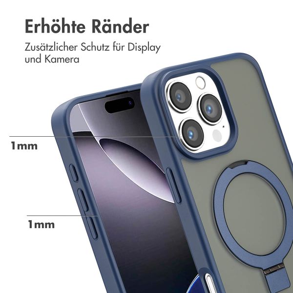 Accezz Ring Stand Backcover mit MagSafe Apple iPhone 16 Pro Max - Blau