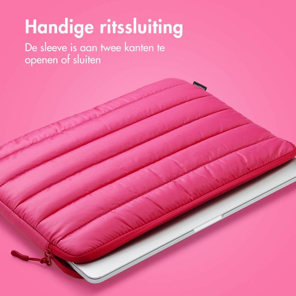 imoshion Puffer Laptop Hülle 13-14 Zoll - Laptop Sleeve - Hot Pink