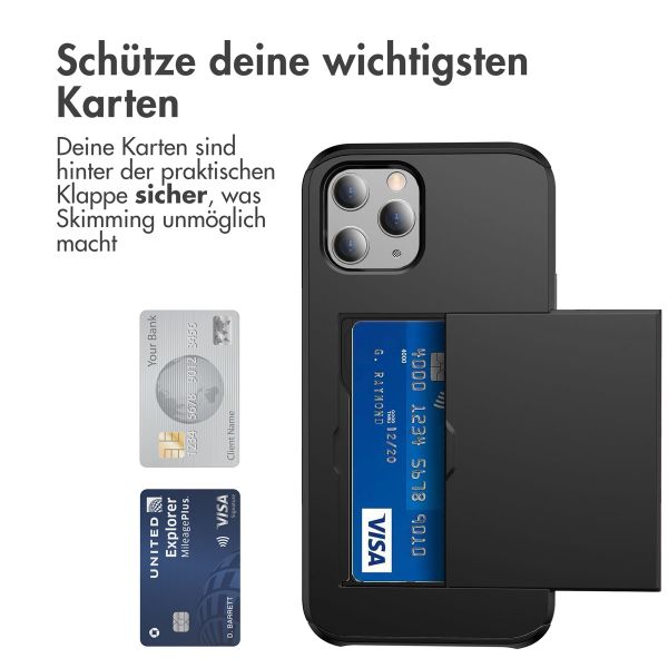 imoshion Backcover mit Kartenfach Apple iPhone 12 (Pro) - Schwarz
