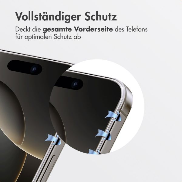 Accezz Gehärteter Glas-Schutz + Applikator Apple iPhone 16 Pro