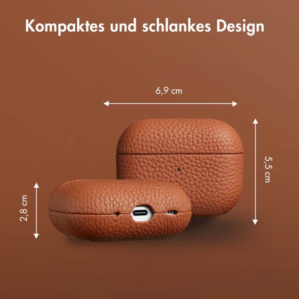 Accezz Echtes Leder Case Apple AirPods Pro 2 - Cognac