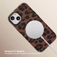 Selencia Sabi Backcover Leopardenmuster mit MagSafe Apple iPhone 14 - Mocha Brown