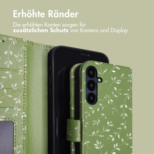 imoshion Design Klapphülle Samsung Galaxy A35 - Green Flowers