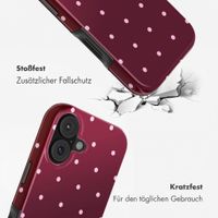 Selencia Vivid Rückabdeckung mit MagSafe Apple iPhone 16 - Happy Dots Burgundy