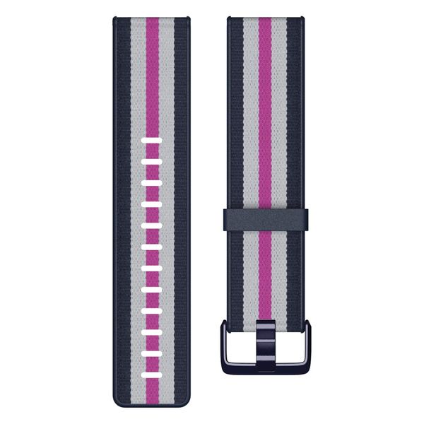 Fitbit Woven Armband für  Fitbit Versa / Versa 2 / Versa Lite - Größe S - Navy / Mulberry