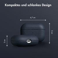 Accezz Echtes Leder Case Apple AirPods Pro - Dunkelblau