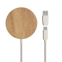 Woodcessories MagPad kabelloses Ladegerät - Geeignet für MagSafe und Qi2 - Eichenholz