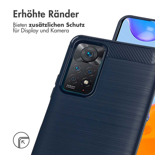imoshion Brushed Back Cover Xiaomi Redmi Note 11 Pro - Dunkelblau