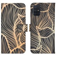imoshion Design TPU Klapphülle Samsung Galaxy A71 - Golden Leaves