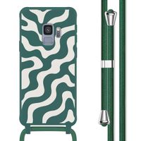 imoshion SilikonHülle design mit Band Samsung Galaxy S9 - Petrol Green Groovy