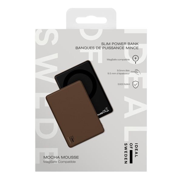 iDeal of Sweden Slim MagSafe Powerbank 5.000 mAh - Kabellose Powerbank - Mocha Mousse