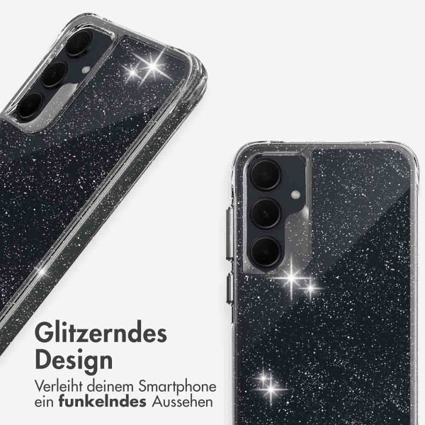 imoshion Glitzer Back Cover für das Samsung Galaxy A35 - Silber