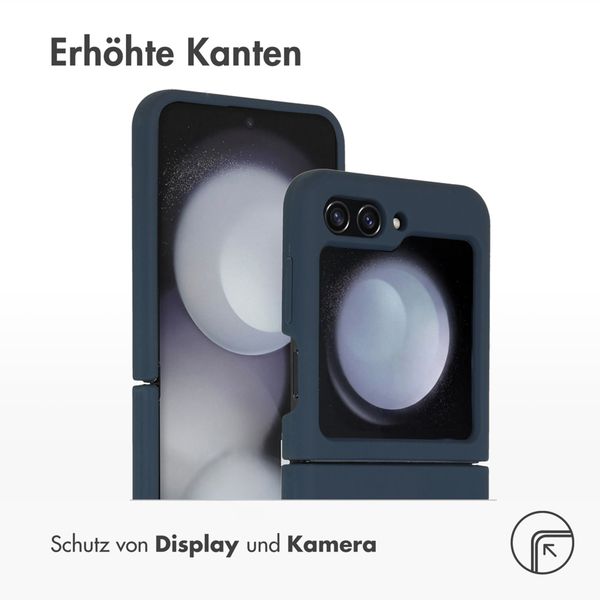 Accezz Liquid Silikoncase Samsung Galaxy Z Flip 5 - Dunkelblau
