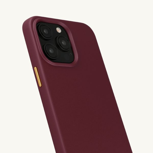 Selencia Rivièra Backcover mit MagSafe mit abnehmbaren Haken Apple iPhone 14 Pro - Bold Burgundy