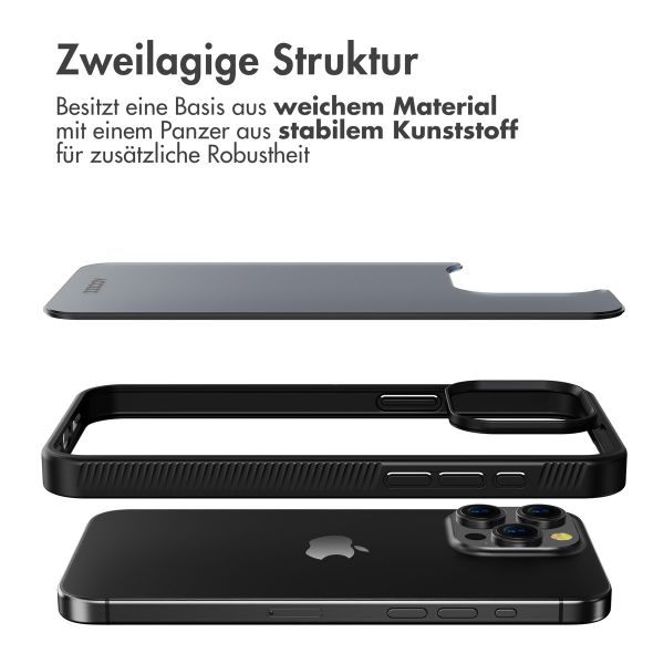 Accezz Rugged Frosted Back Cover Apple iPhone 15 Pro Max - Schwarz