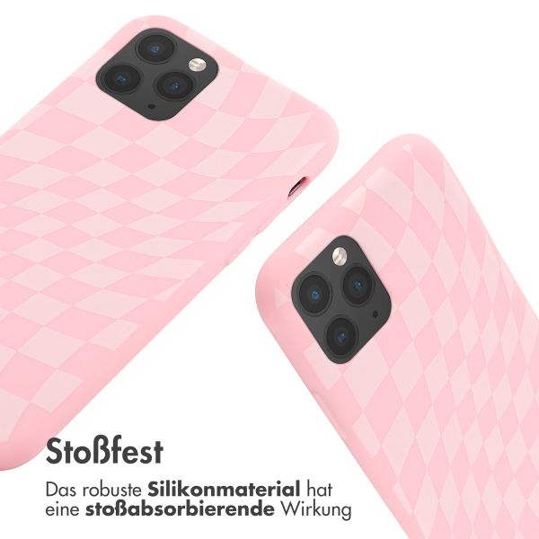 imoshion Silikonhülle design mit Band für das iPhone 11 Pro - Retro Pink