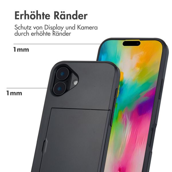 imoshion Backcover mit Kartenfach Apple iPhone 16 Plus - Schwarz
