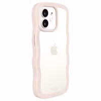 Holdit Wavy Case für das Apple iPhone 12/12 Pro - Light Beige / Transparent