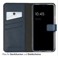 Selencia Echtleder Klapphülle Samsung Galaxy A54 (5G) - Blau