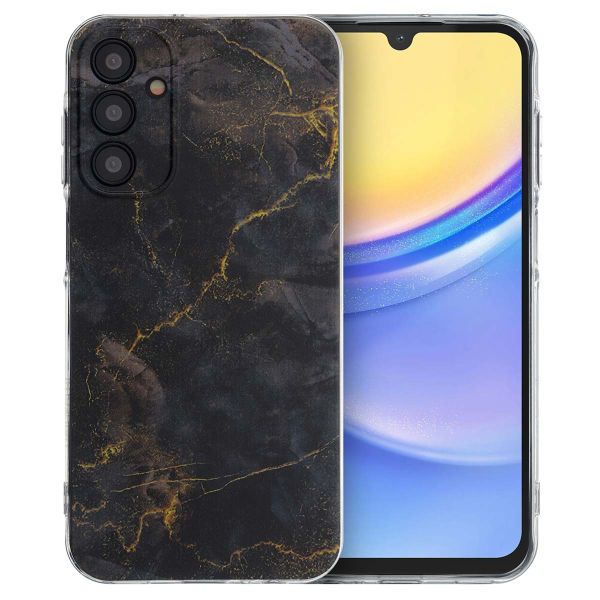 imoshion Design Hülle für das Samsung Galaxy A15 (5G/4G) - Black Marble