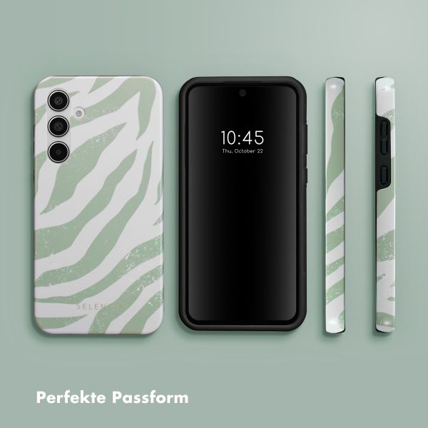 Selencia Vivid Back Cover Samsung Galaxy A55 - Colorful Zebra Sage Green