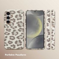 Selencia Sabi Backcover Leopardenmuster mit MagSafe Samsung Galaxy S24 - Soft Ivory