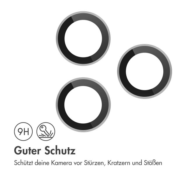 imoshion 2er-Pack Objektivschutz für Kamera für das Apple iPhone 16 Pro / 16 Pro Max - Weiß / Titanium