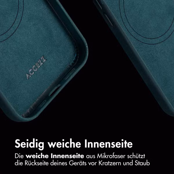 Accezz Vintage Leather Magsafe Backcover Apple iPhone 13 Pro - Smokey Green