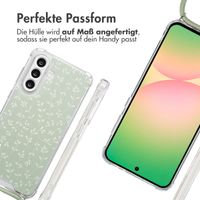 imoshion Design Hülle mit Band Samsung Galaxy A56 - Smoke Green Flowers