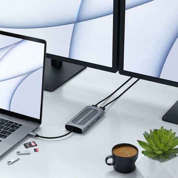 Satechi USB-C Multiport MX Adapter - USB-C Hub für Laptop - Space Grau