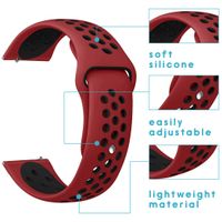 imoshion Silikonband Sport für Garmin Venu / Vivoactive 3 / Forerunner 245 - Rot / Schwarz