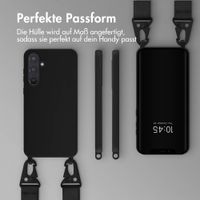Selencia SilikonHülle mit abnehmbarem Band Samsung Galaxy A55 - Schwarz