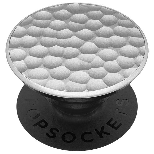 PopSockets Luxus PopGrip - Hammered Metal Silver