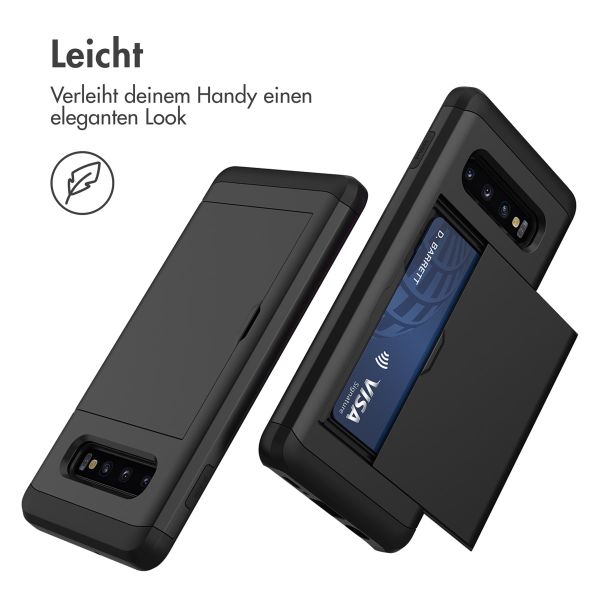 imoshion Backcover mit Kartenfach für das Samsung Galaxy S10 Plus - Schwarz