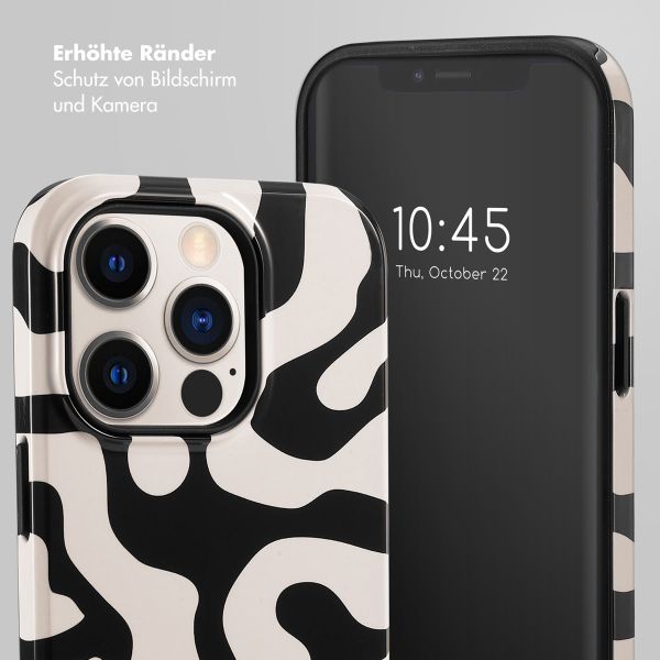 Selencia Vivid Tough Back Cover für das iPhone 14 Pro - Art Wave Black