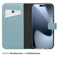 Selencia Echtleder Klapphülle Apple iPhone 17 Pro - Air Blue