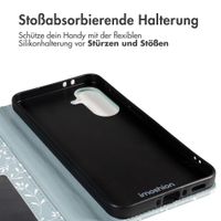 imoshion Design Klapphülle Samsung Galaxy A57 (5G) - Smoke Green Flowers