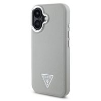 Guess Grained Triangle Case MagSafe Apple iPhone 16 - Beige
