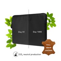 dbramante1928 Skagen Pro - Laptop Hülle 14 Zoll - Laptop Sleeve - Echtes Leder - Apple MacBook Pro 14 Zoll - Black