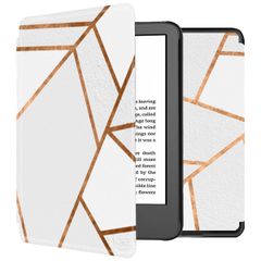 imoshion Design Slim Hard Case Klapphülle Amazon Kindle (2024) / Amazon Kindle (2022) 11th gen - White Graphic